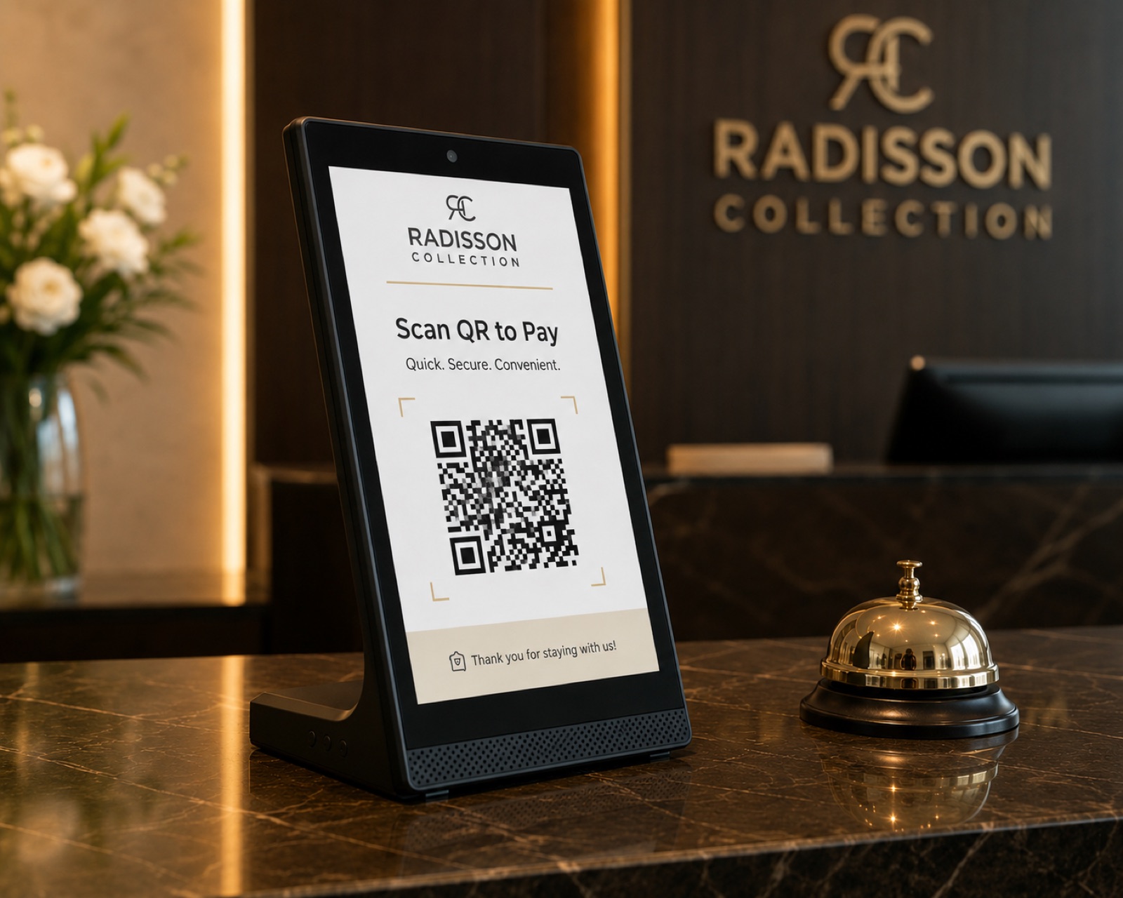 Оплата через QR-код на ресепшне